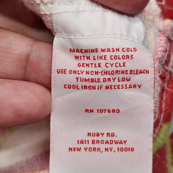 Ruby Rd Coral Orange Swirl Cropped Twill Jacket Women's 14 - Picture 3 of 10